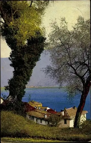 Ak Gandria Lago di Lugano Kt. Tessin Schweiz, Nenke und Ostermaier Serie 193 Nr 3294, Photochromie