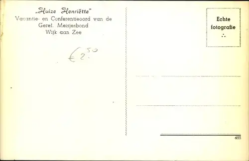 Ak Wijk aan Zee Beverwijk Nordholland Niederlande, Huize Henriette