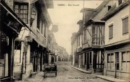 Ak Orbec Calvados, Rue Grande
