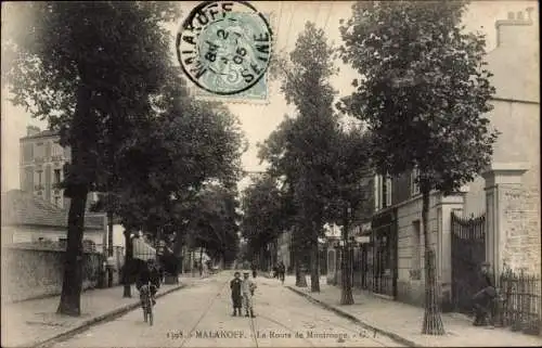 Ak Malakoff Hauts de Seine, La Route de Montrouge