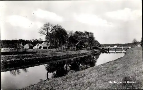 Ak Ommen Overijssel Niederlande, De Regge bij Ommen, Fluss, Brücke