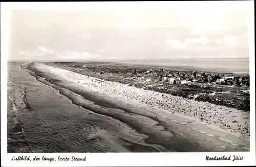 Ak Nordseebad Juist in Ostfriesland, Breiter Strand, Luftbild