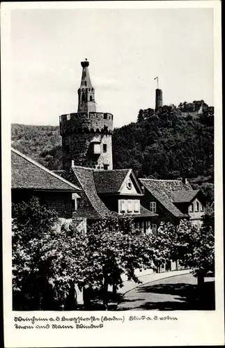 Ak Weinheim an der Bergstraße Baden, Turm und Ruine Windeck