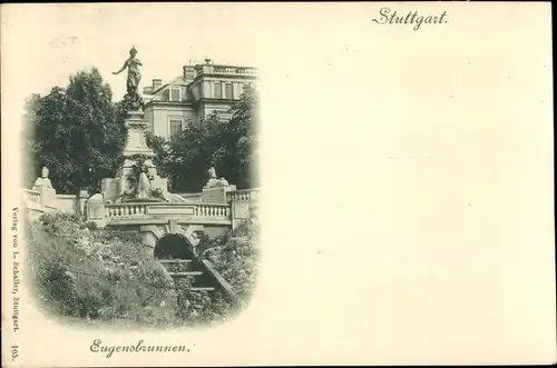 Ak Stuttgart am Neckar, Eugensbrunnen