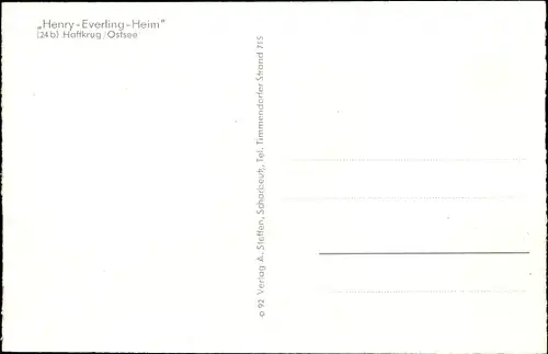 Ak Haffkrug Scharbeutz in Ostholstein, Henry Everling Heim