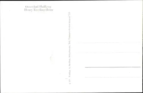 Ak Haffkrug Scharbeutz in Ostholstein, Henry Everling Heim, Außenansicht
