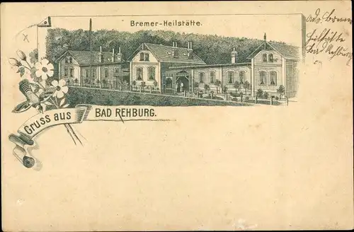 Litho Rehburg Loccum in Niedersachsen, Bremer Heilstätte