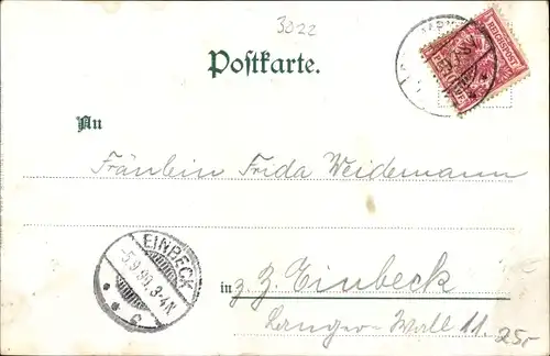 Litho Dorfmark Bad Fallingbostel, Gut Wense, Westendorf, Bahnhof, Gasthof zur Post