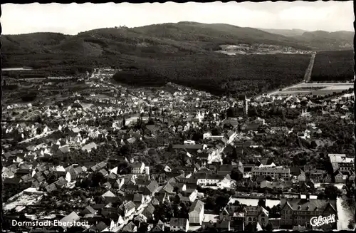 Ak Eberstadt Darmstadt in Hessen, Panorama vom Ort