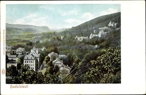 Ak Rudolstadt in Thüringen, Blick auf den Ort