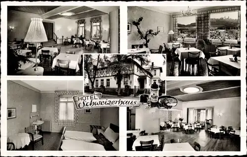 Ak Eberstadt Darmstadt in Hessen, Hotel Schweizerhaus, Innenansicht