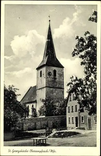 Ak Oberampfrach Schnelldorf in Mittelfranken, St. Georgskirche