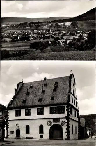 Ak Bürgstadt in Unterfranken, Gesamtansicht, Rathaus