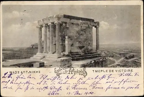 Ak Athen Griechenland, Temple de Victoire