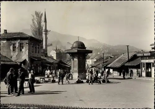 Ak Sarajevo Bosnien Herzegowina, Bascarsija, Platz