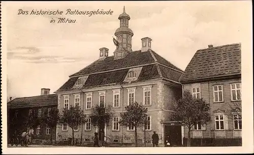 Ak Jelgava Mitau Lettland, Historisches Rathausgebäude