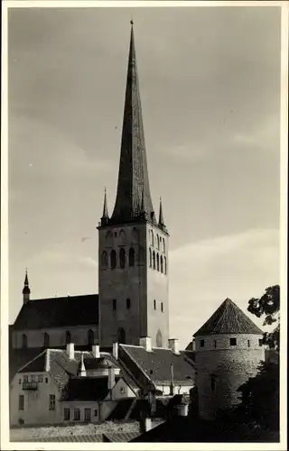 Foto Ak Tallinn Estland, Oleviste kirik