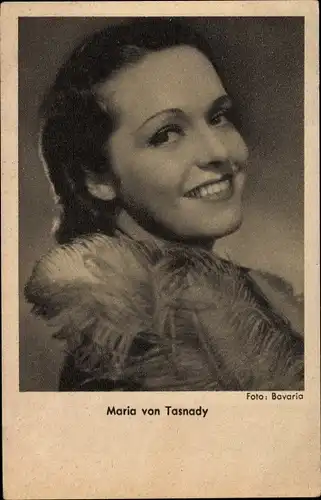 Ak Schauspielerin Maria von Tasnady, Portrait