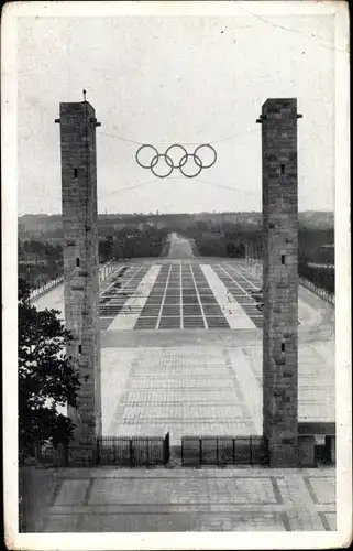 Ak Berlin Charlottenburg, Reichssportfeld, Olympia 1936, Osttor