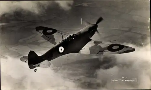 Ak Britisches Militärflugzeug, Spitfire