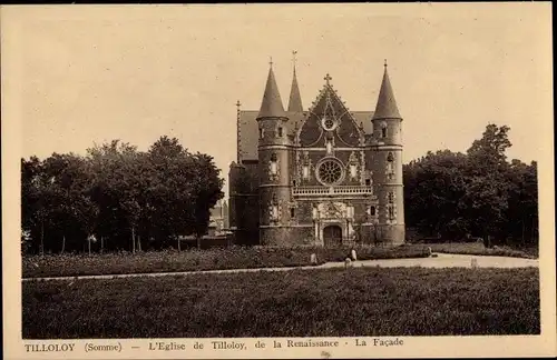 Ak Tilloloy Somme, L'Eglise, La Facade
