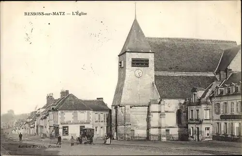 Ak Ressons sur Matz Oise, L'Eglise