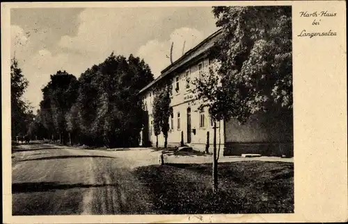 Ak Bad Langensalza in Thüringen, Harth Haus, Straßenpartie