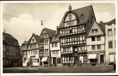 Ak Adenau in Rheinland Pfalz, Marktplatz, Buchbinderei J. Alex. Klein, Fritz Habig Wwe.