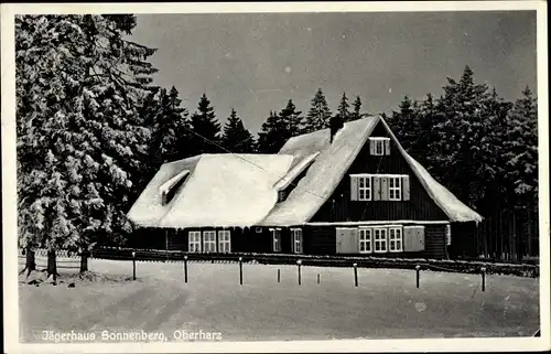 Ak St. Andreasberg Braunlage im Harz, Jägerhaus Sonnenberg, Winter