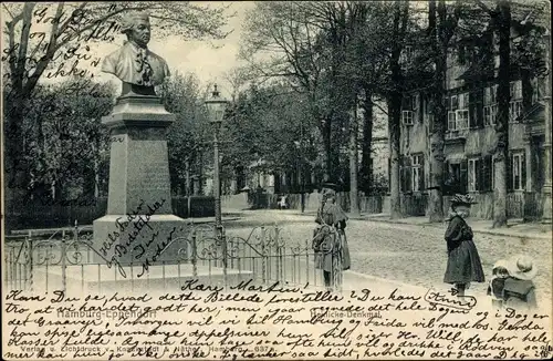 Ak Hamburg Nord Eppendorf, Heinicke Denkmal