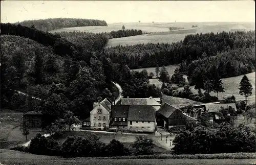 Ak Erlbach im Vogtland Sachsen, Gasthaus Rinnmühle und Umgebung 