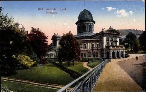 Ak Lądek Zdrój Bad Landeck Schlesien, Blick zum Marienbad