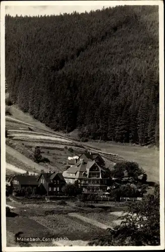 Ak Manebach Ilmenau Thüringen, Hotel Conradshöh, Waldlandschaft