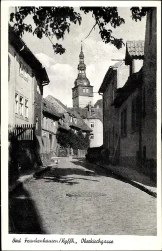 Ak Bad Frankenhausen am Kyffhäuser Thüringen, Partie in der Oberkirchgasse