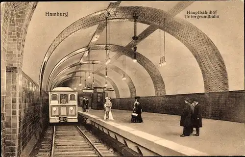 Ak Hamburg, Hauptbahnhof Untergrundbahn, U-Bahnhof