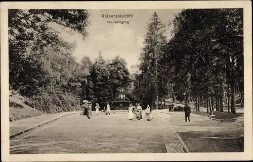 Ak Kaiserslautern in Rheinland Pfalz, Waldeingang