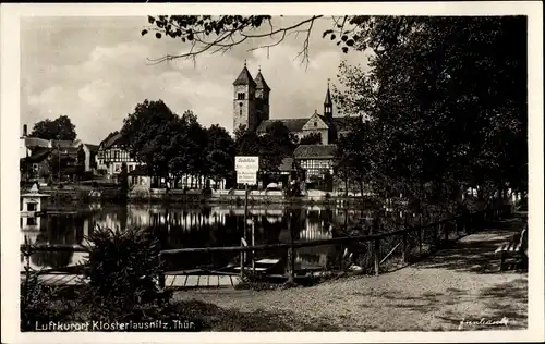 Ak Bad Klosterlausnitz in Thüringen, Wasserpartie, Gondelhafen