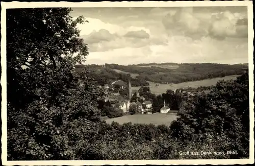 Ak Denklingen Reichshof im Oberbergischen Land, Panoramaansicht von Ortschaft und Umgebung