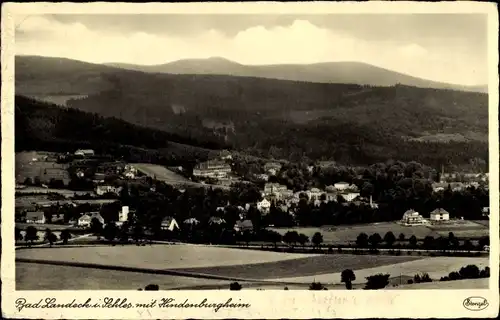 Ak Lądek Zdrój Bad Landeck Schlesien, Panorama, Hindenburgheim