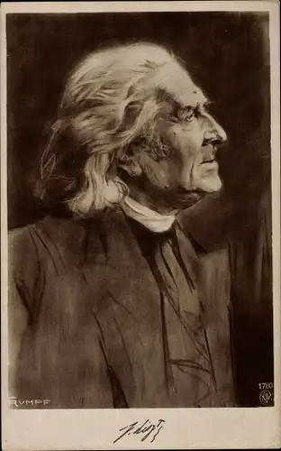 Künstler Ak Franz Liszt, Liszt Ferencz, Österreichisch-ungarischer Komponist