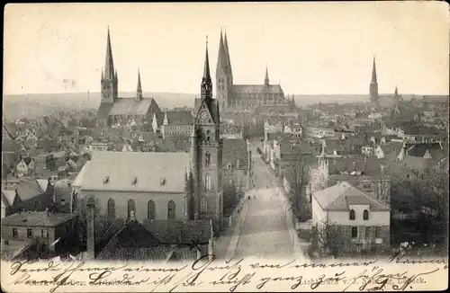 Ak Lübeck in Schleswig Holstein, Blick vom Dom auf die Stadt, Kirchtürme