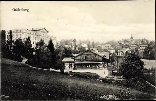 Ak Lázně Jeseník Gräfenberg Freiwaldau Reg. Olmütz, Teilansicht vom Ort