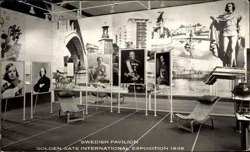 Ak San Francisco Kalifornien USA, Golden Gate International Expo 1939, Swedish Pavilion