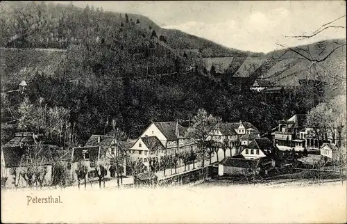 Ak Peterstal Heidelberg am Neckar, Wohnhäuser im Tal, Straßenpartie