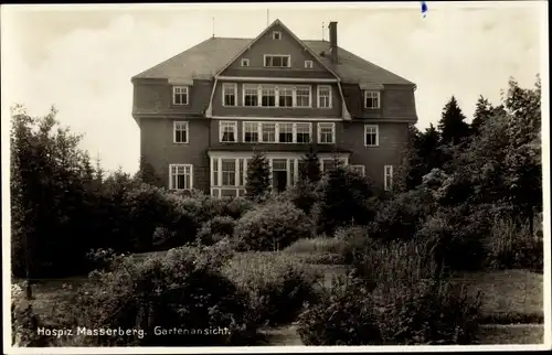 Ak Masserberg im Thüringer Schiefergebirge, Hospiz, Gartenansicht