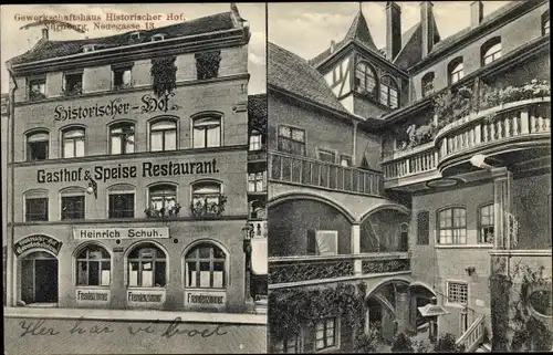 Ak Nürnberg in Mittelfranken Bayern, Gewerkschaftshaus Historischer Hof, Neuegasse 13