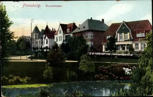 Ak Flensburg in Schleswig Holstein, Roonstraße