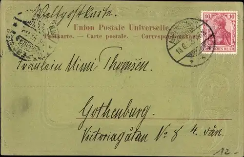 Präge Wappen Ak Ahrensburg in Schleswig Holstein, Kirche