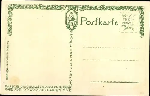 Künstler Ak Nürnberg, Insel Schütt