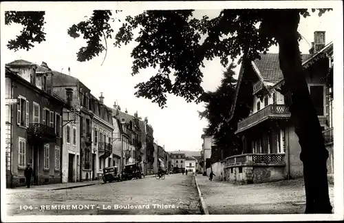 Ak Remiremont Lothringen Vosges, Le Boulevard Thiers